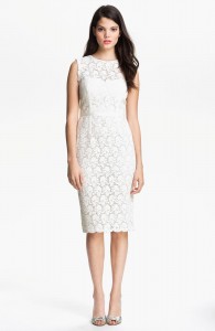 White Lace Sheath Dress