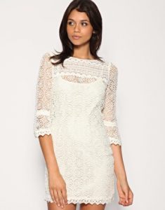 White Lace Shift Dress