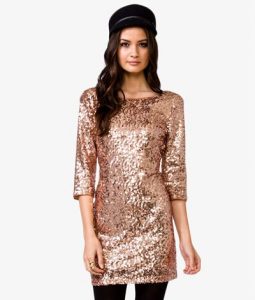 Gold Sequin Dress Long Sleeve