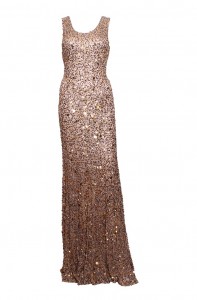 Gold Sequin Maxi Dress