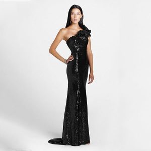 Long Black Sequin Dress