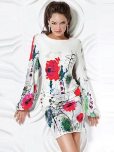 Long Sleeve Floral Sheath Dress