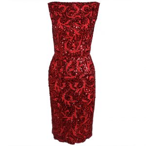 Red Sequin Cocktail Dress