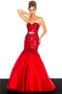 Red Sequin Dress Long