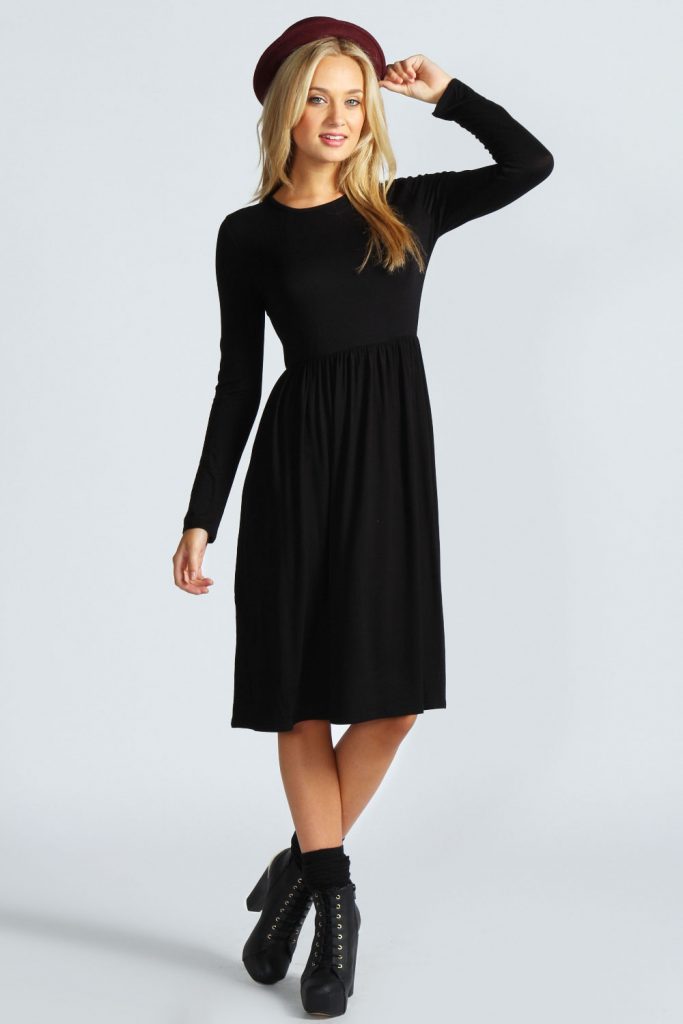 Long Sleeve Midi Dress Picture Collection | DressedUpGirl.com