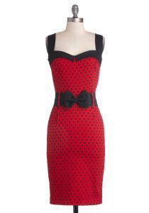 Black and Red Polka Dot Dress