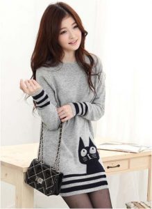 Cat Sweater Dress