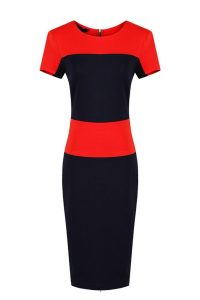 Color Block Dresses with Sleeves