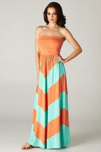 Color Block Maxi Dresses