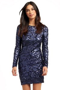 Dark Blue Sequin Dress