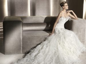 Feathered Wedding Dresses