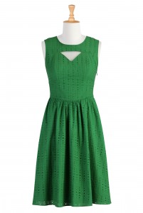 Green Eyelet Dress
