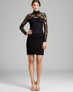 Lace Turtleneck Dress