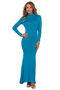 Long Sleeve Turtleneck Maxi Dress