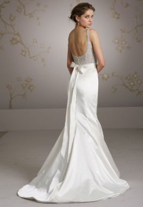 Low Back Wedding Dress with Bow