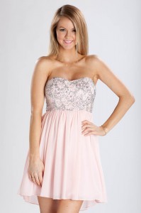 Pink Sequin Party Dress