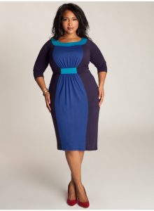 Plus Size Color Block Dresses