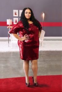 Plus Size Red Sequin Dress