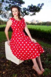 Red Dress White Polka Dots