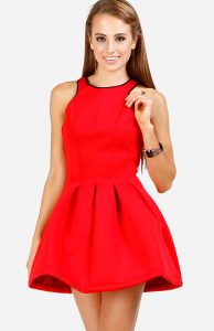 Red Fit and Flare Dress