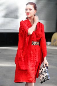 Red Kimono Dress