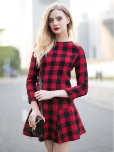 Red Plaid Dress