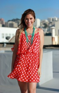 Red Polka Dot Dress for Girls