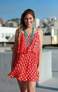 Red Polka Dot Dress for Girls