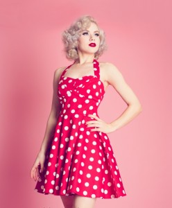 Red and White Polka Dot Dress