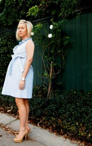 Seersucker Maternity Dress