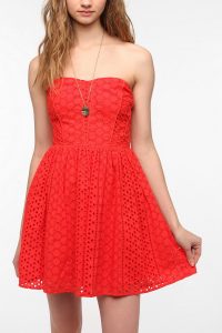 Strapless Eyelet Dress