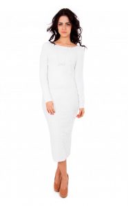 White Midi Bodycon Dress