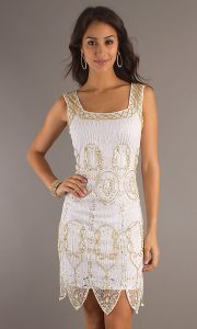 White Sequin Mini Dress