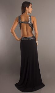 Backless Black Cocktail Dress