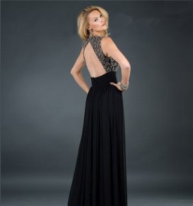 Black Backless Cocktail Dress