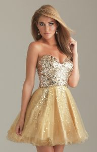 Gold Cocktail Dress