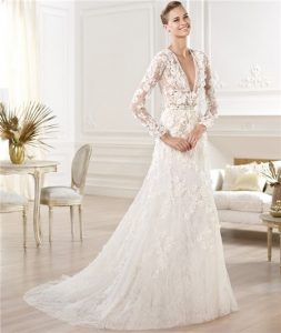 Lace Long Sleeve Wedding Dress