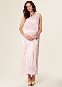 Pink Maternity Maxi Dress