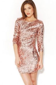 Pink Sequin Cocktail Dress