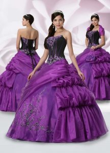 Purple and Black Quinceanera Dresses