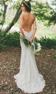 Backless Lace Wedding Dress