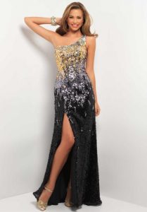Black and Gold Prom Dresses