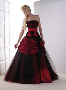 Black and Red Wedding Dresses
