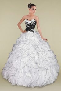 Black and White Quinceanera Dresses