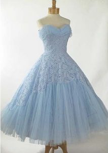 Blue Lace Wedding Dress