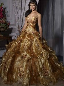 Gold Quinceanera Dresses