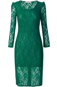 Green Lace Dress With Sleeves