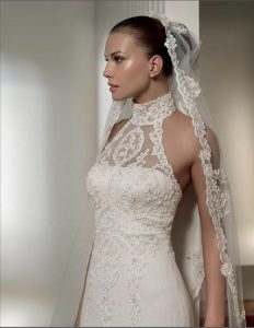 Lace Halter Wedding Dress