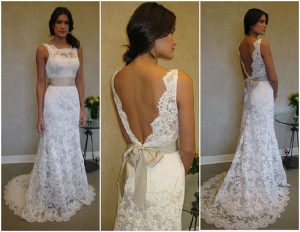 Lace Open Back Wedding Dress