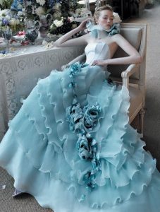 Light Blue Wedding Dress